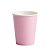 Copo Descartável de Papel 270 ml Liso Rosa pacote c/ 10 unid - Imagem 1