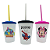 Caldereta com tampa e canudo personalizada plástico 400ml - Imagem 2