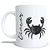 CANECA CERÂMICA BRANCA PERSONALIZADA 325ML SIGNO DE CÂNCER - Imagem 1