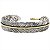 Bracelete Pena Única Viking Aço Ajustável - Imagem 2