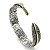Bracelete Pena Única Viking Aço Ajustável - Imagem 3