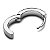 Brinco Masculino Aço Inox Argola Prata - PAR - Imagem 4