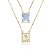 Escapulário de Ouro 24K Nossa Senhora com Pedra Azul 1mm 60cm Banhada a Ouro - Imagem 5