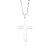 Kit Corrente de Prata Italiana Carrier 60 e 70cm + Pingete Cruz Lisa - Imagem 3
