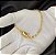 Pulseira Cadeado Masculina com Fecho Gaveta Trava Dupla Banhada a Ouro18k - Imagem 1
