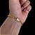 Pulseira Cadeado Masculina com Fecho Gaveta Trava Dupla Banhada a Ouro18k - Imagem 3