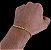 Pulseira Cadeado Masculina com Fecho Gaveta Trava Dupla Banhada a Ouro18k - Imagem 4
