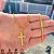 Conjunto Cordão Rabo de Rato De Ouro 18k Com Pingente Crucifixo Banhada a Ouro - Imagem 1