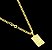 Corrente Grumet dupla lacraia 3mm + Pingente Placa Banhados a Ouro 18k Cordão Frase o Senhor é Meu - Imagem 1