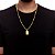 Corrente Grumet dupla lacraia 3mm + Pingente Placa Banhados a Ouro 18k Cordão Frase o Senhor é Meu - Imagem 4