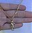 Corrente Grumet Masculina + Pingente Cruz Face de Cristo Banhados a ouro18k - Imagem 2
