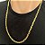 Corrente Masculina de Ouro 24k Grumet C/ Elos Duplos Banhada a Ouro 24k 6mm 70cm Cordão - Imagem 3
