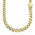 Corrente De Ouro 24k Grumet 7mm 60cm Banhada a Ouro - Imagem 1