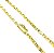 Corrente Masculina De Ouro Carrier Cubinho 60Cm 2,6mm Banhada a Ouro 24k Cordão Masculino - Imagem 3