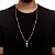 Corrente Masculina Grumet + Pingente Cruz Detalhada Banhados a ouro18k - Imagem 4
