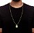 Corrente Masculina + Pingente Placa Salmo 23 Banhada a Ouro 18k Cordão - Imagem 5