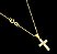 Corrente Veneziana  com Pingente Cruz Ice Cravejado Banhado a Ouro 18k - Imagem 3