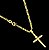Corrente Piastrine+ Pingente Cruz Inri Banhado a Ouro 18k - Imagem 1