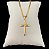 Corrente Piastrine+ Pingente Cruz Inri Banhado a Ouro 18k - Imagem 3