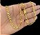 Corrente 3x1  Masculina  4,5mm Banhada a Ouro 18k Fecho Gaveta - Imagem 1