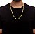Corrente 3x1  Masculina  4,5mm Banhada a Ouro 18k Fecho Gaveta - Imagem 4