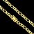 Corrente 3x1  Masculina  4,5mm Banhada a Ouro 18k Fecho Gaveta - Imagem 5