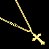 Corrente Masculina Grumet Dupla Lacraia 3mm + Pingente Cruz Banhado a Ouro 18k - Imagem 2