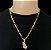 Corrente masculino 3x1 de 6 mm banhado com 10 milesimos de OURO 18k com - Imagem 2