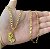 Corrente masculino 3x1 de 6 mm banhado com 10 milesimos de OURO 18k com - Imagem 3