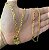 Corrente masculino 3x1 de 6 mm banhado com 10 milesimos de OURO 18k com - Imagem 1