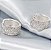Brinco Prata Argola Cravejada com pedras zircônia Banhado Ouro Branco - Imagem 2