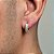 0Brinco Masculino Argola Prata Cravejada Zirconia - Imagem 3