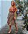 Saia Midi Plissada Estampa Animal Print - em Crepe - Imagem 1