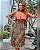 Saia Midi Plissada Estampa Animal Print - em Crepe - Imagem 2
