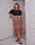 Saia Midi 4 Babados Estampa Animal Print - em Malha Crepe Premium - Imagem 1