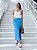 Saia Maxi Midi com Fenda Frontal - Jeans - Imagem 3