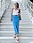 Saia Maxi Midi com Fenda Frontal - Jeans - Imagem 1