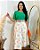 Saia Midi Gôde Floral - em Linho - Imagem 14