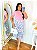 Saia Midi Floral Três Camadas - em Tule de Malha - Imagem 8