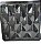 Forma 22 - ABS Preto 1,8mm Gesso/Cimento - Capitone 38 x 38 cm - Imagem 1