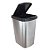 Lixeira Com Tampa Click 9 Litros Imita O Inox Plástico - Imagem 1