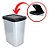 Lixeira Com Tampa Click 9 Litros Imita O Inox Plástico - Imagem 4