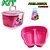 Kit Bacia Pedicure 4 Litros + Maleta Grande Lady Box Rosa  Organizadora Cor Rosa  Porta Acetona - Rosa - Imagem 1