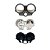 Kit Carcaças Inferior Interna Superior Painel Moto Honda CG Fan 125 Tampa e Capa Preta Com Lente e Logo Honda Orbital 2005 2006 2007 - Imagem 1