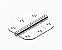 Kit 3 Dobradiças Haga 3x2½ Pino Chato Sem Anel - 2542 - Imagem 1