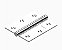 Kit 3 Dobradiças Haga 3x2½ Pino Chato Sem Anel - 2492 - Imagem 1