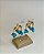 Brinco Martelado Gold Cachos Turquesa - Imagem 3