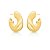 Brinco de Argola Acetinada Orgânica - Dourado Maximaista - Imagem 2