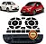 Kit Adesivos - Botões do Rádio do Fiat 500 descascados - Imagem 1