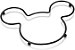 Descanso de Panela Mickey Mouse Preto - Imagem 1